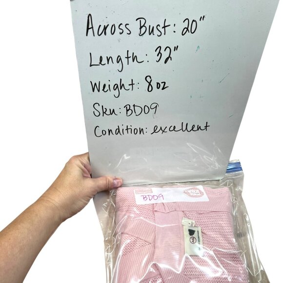 AG Adriano Goldschmied Cameron Cardigan Prism Pink Open Knit Size Small - Picture 11 of 11